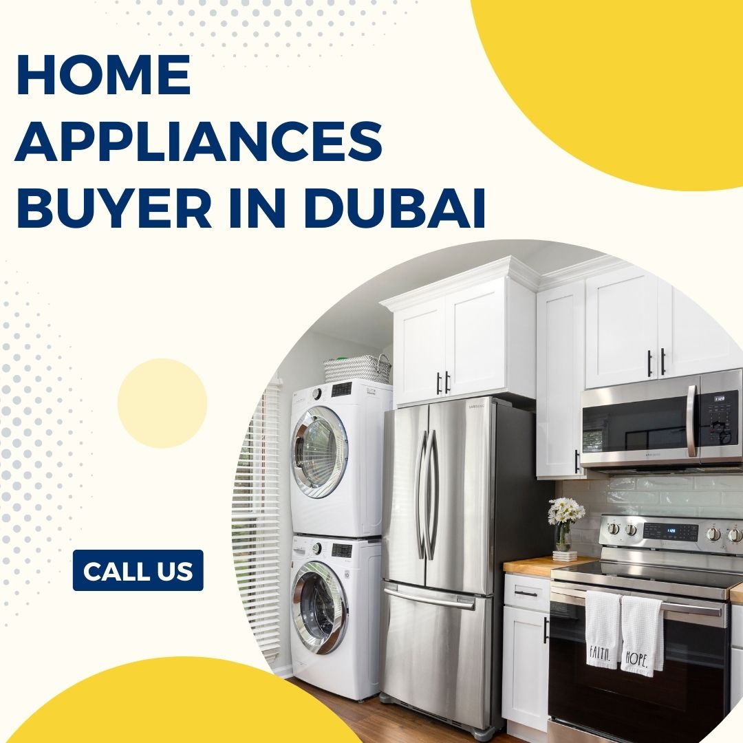 Used Electronics Buyers Get Cash For Your Used Home Appliances   Blue And Yellow Modern Home Appliances Instagram Post 